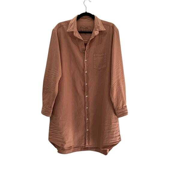 Frank & Eileen Mary Classic Shirtdress Famous Denim 100% Cotton Desert Size XL - Picture 5 of 13